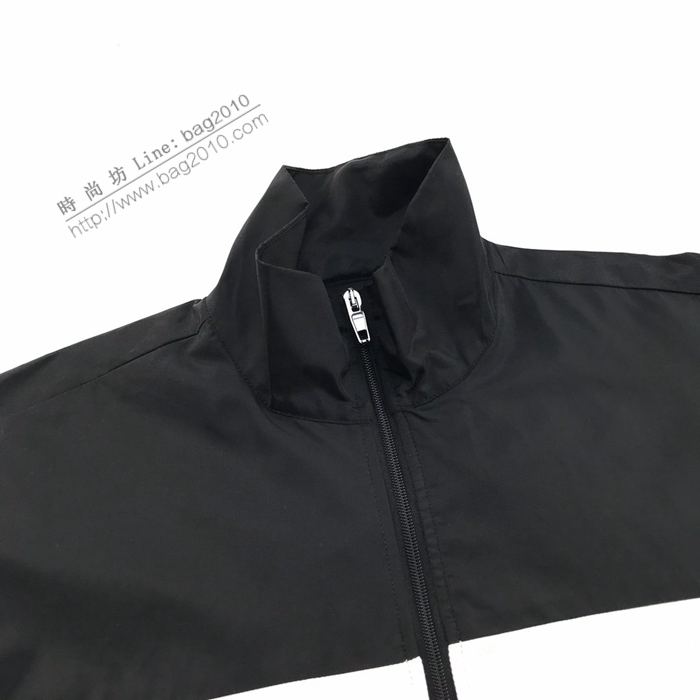 Balenciaga男裝 巴黎世家黑白撞色風衣外套 原版牛仔拼接 高版本OS寬鬆版型 情侶款  ydi3206